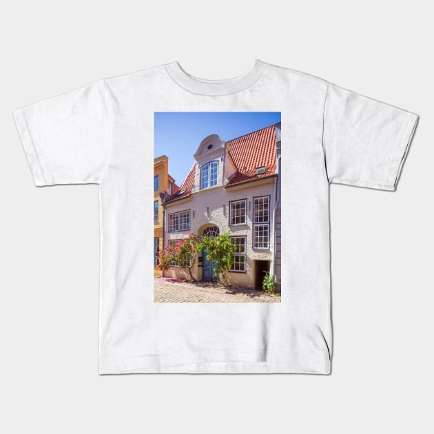 Historical house facades, old town, Lübeck, Schleswig-Holstein, Germany, Europe Kids T-Shirt by Kruegerfoto